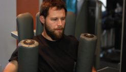 James works out at InForm Fitness in Los Angeles.