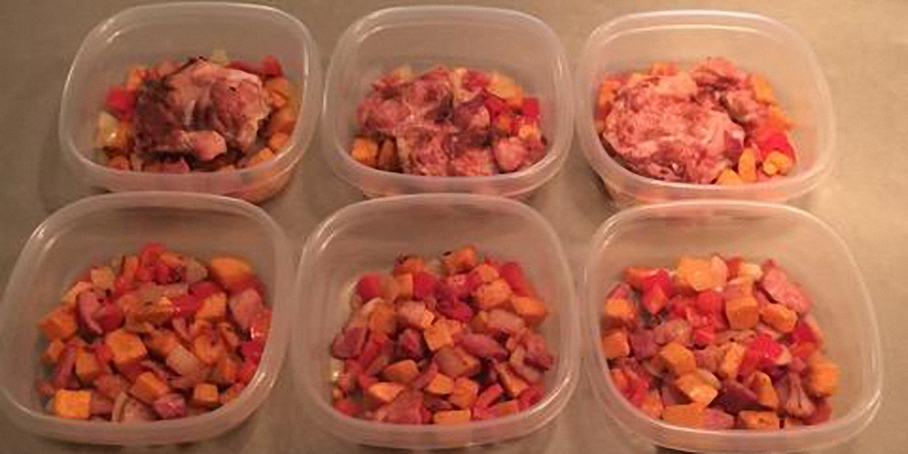InForm Fitness: Blackened Chicken Thighs and Bacon Sweet Potato Hash   